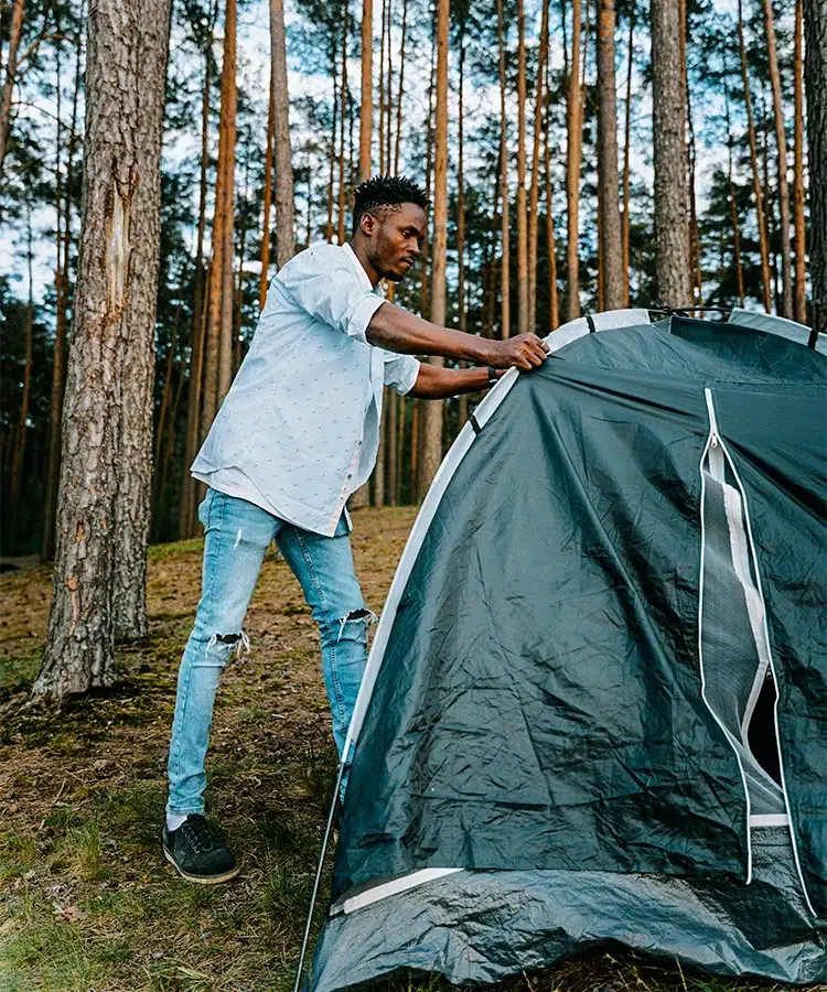 emplacement tente camping le parc
